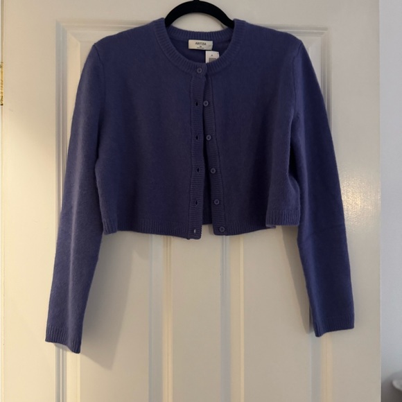 Aritzia Cashmere Periwinkle Cardigan - Picture 2 of 9